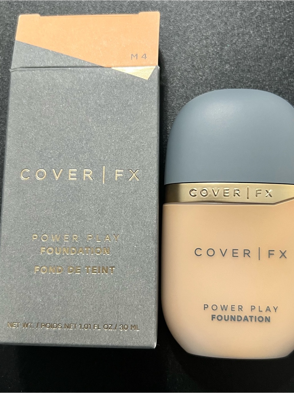 COVER FX Power Play Foundation M4 - Beige Bottle with Gray Cap
